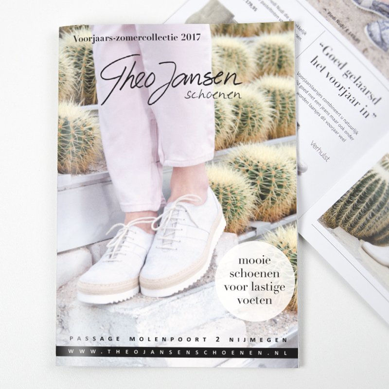Folder voorjaars-zomercollectie 2017 voor Theo Jansen Schoenen